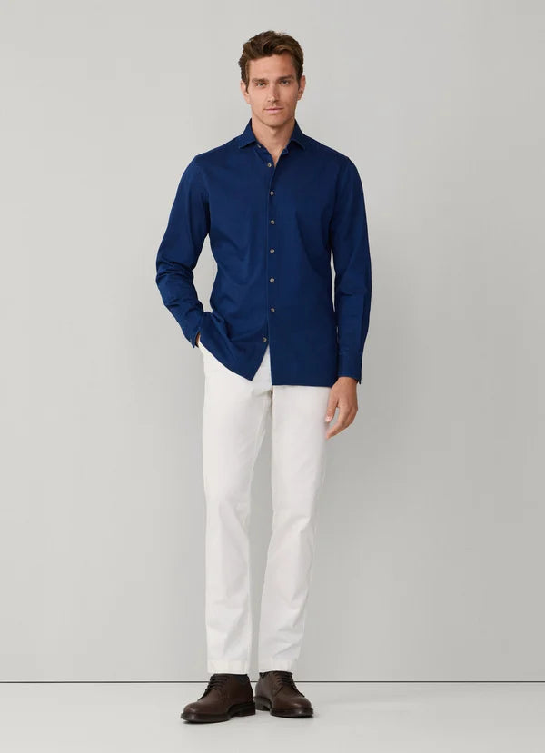 Tailored Fit Dark Blue Denim Shirt