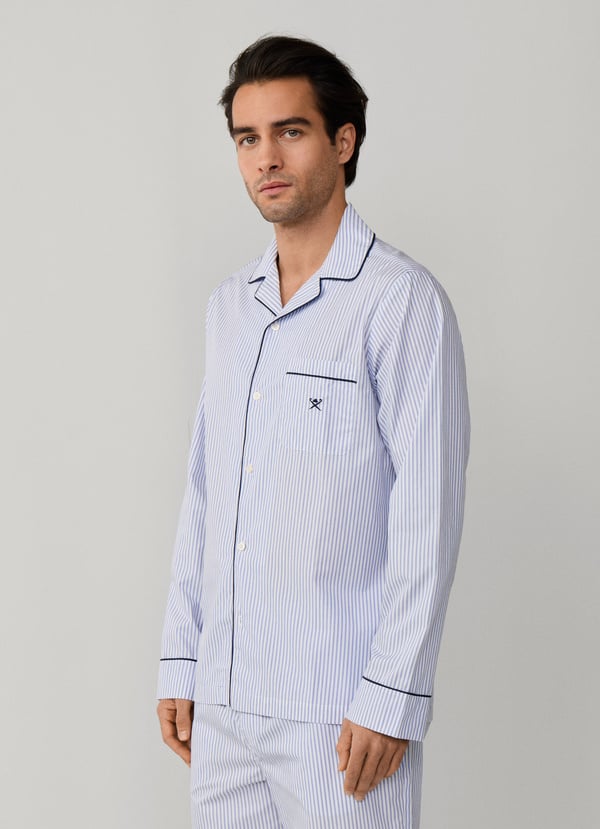Striped Woven Pyjama Set