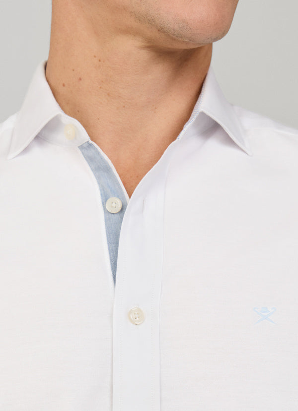 Tailored Fit White Oxford Multi-Trim Shirt