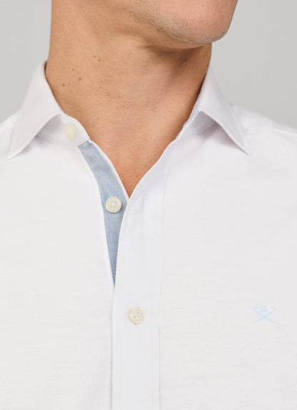 Tailored Fit White Oxford Multi-Trim Shirt