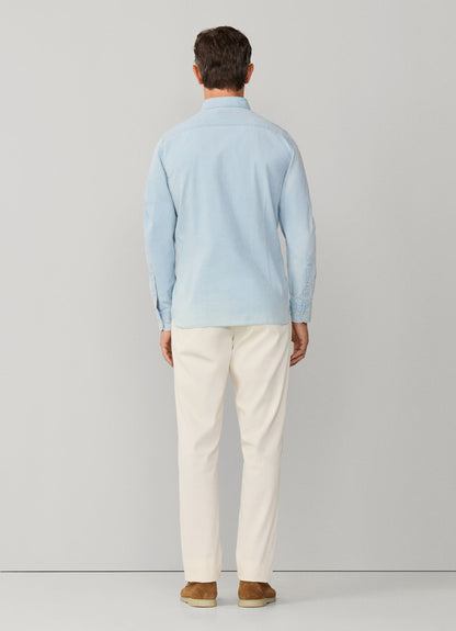 Tailored Fit Light Wasg Denim Shirt