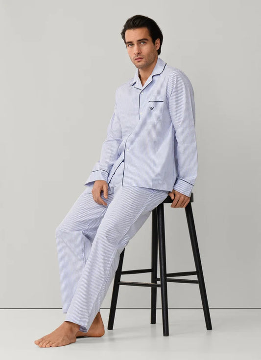 Striped Woven Pyjama Set