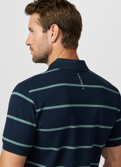 Classic Fit Short Sleeve Stripe Polo
