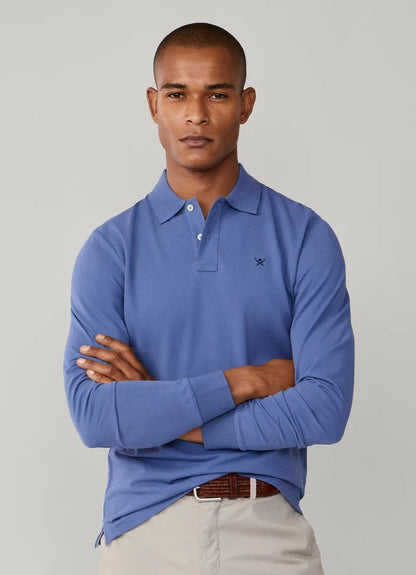 Slim Fit Long Sleeve Pique Polo