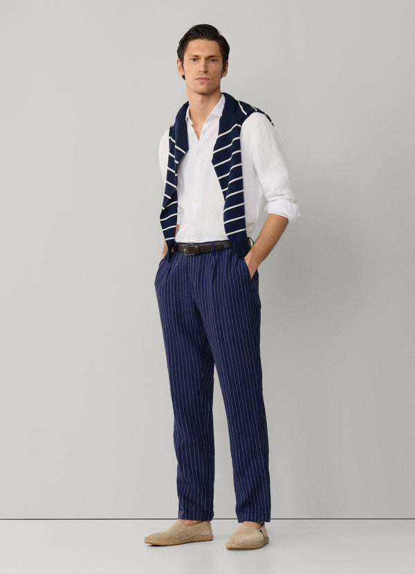 Relaxed Fit Regent Stripe Drawstring Chino