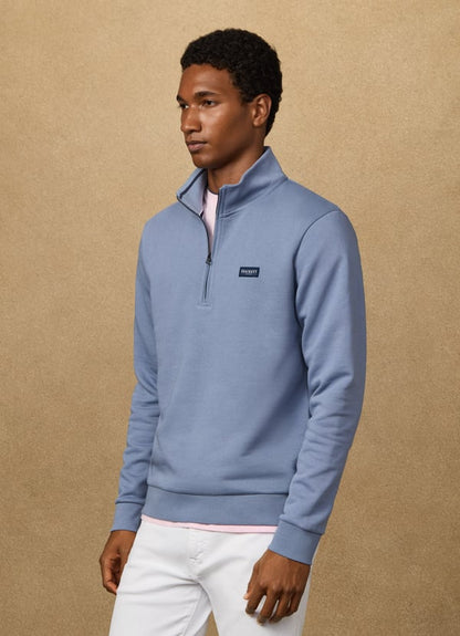 Branded Badge Quarter Zip Sweat