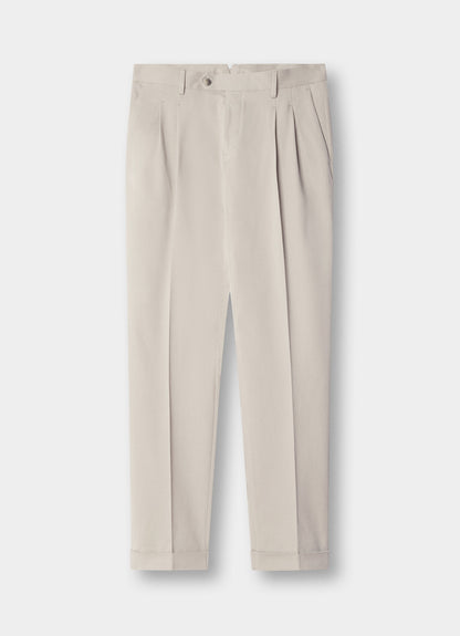 Regular Fit Double Pleat Chino
