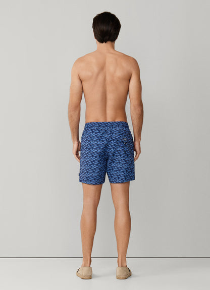Palm Print Swim Trunk