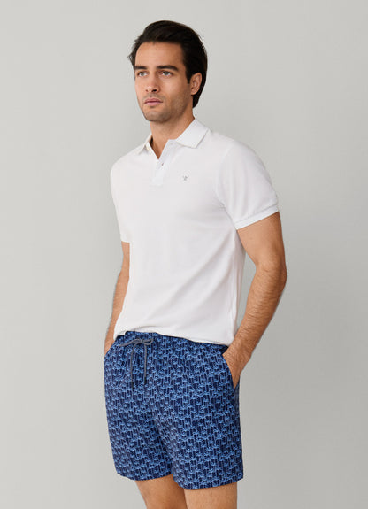 Palm Print Swim Trunk