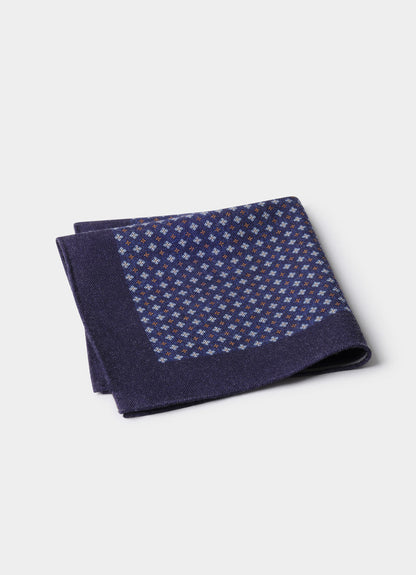 Floral Wool Pocket Square