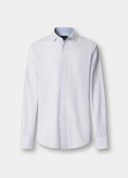 Classic Fit Hairline Two-Tone Stripe Shirt