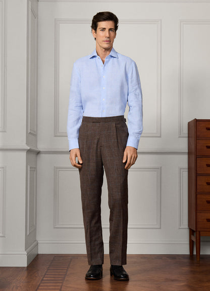 Tailored Fit Price Of Wales Linen Shirt