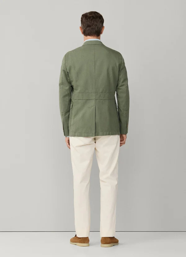 Stretch Linen Blend Blazer - Woven In Italy