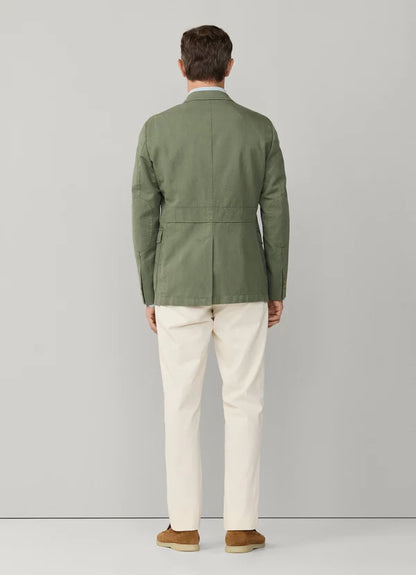 Stretch Linen Blend Blazer - Woven In Italy
