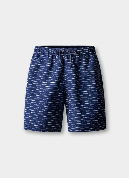 Sardine Print Swim Trunk