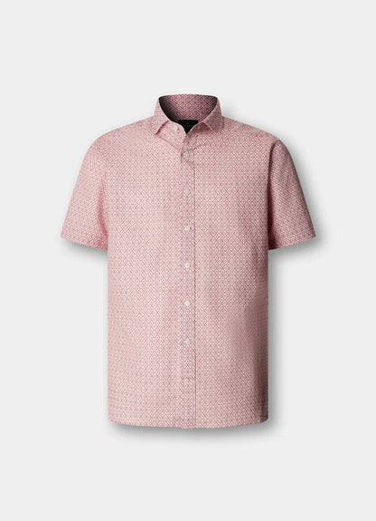 Tailored Fit Print Short Sleeve Shirt