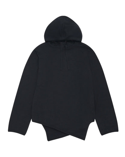 CDG SHIRT Asymmetrical Hoodie ¨C Black
