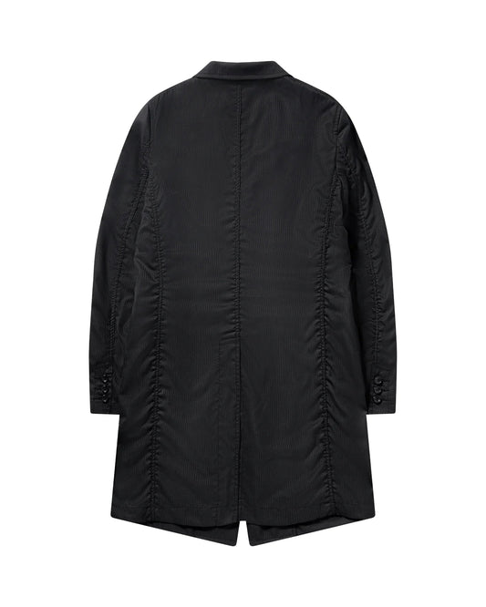 CDG SHIRT Single Breasted Dobby-Stripe Short Coat ¨C Black
