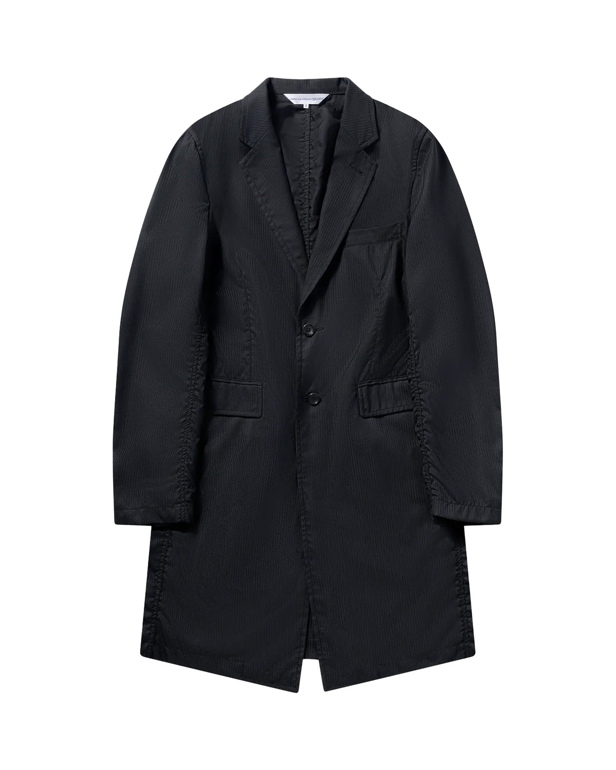 CDG SHIRT Single Breasted Dobby-Stripe Short Coat ¨C Black