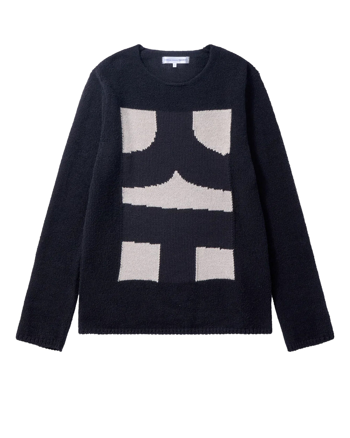 CDG SHIRT Yui Takada Pattern Knit Sweater ¨C Black