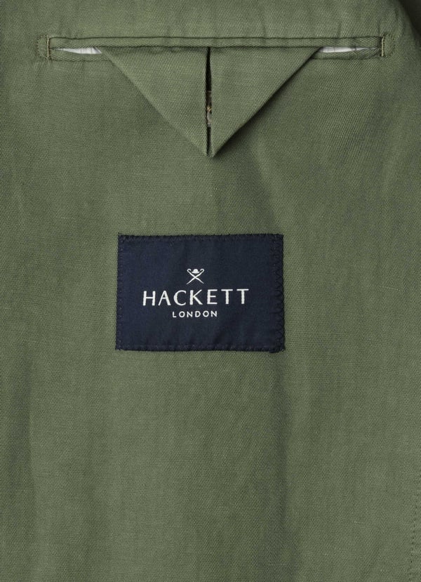 Stretch Linen Blend Blazer - Woven In Italy
