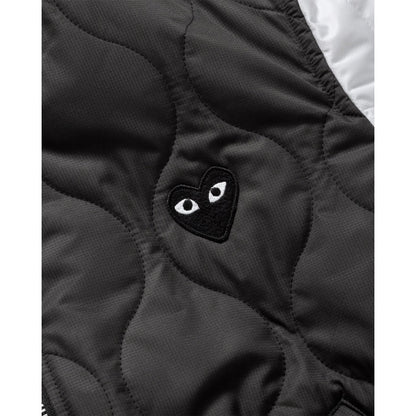 CDG PLAY Varsity Jacket ¨C Black-White, Black Heart
