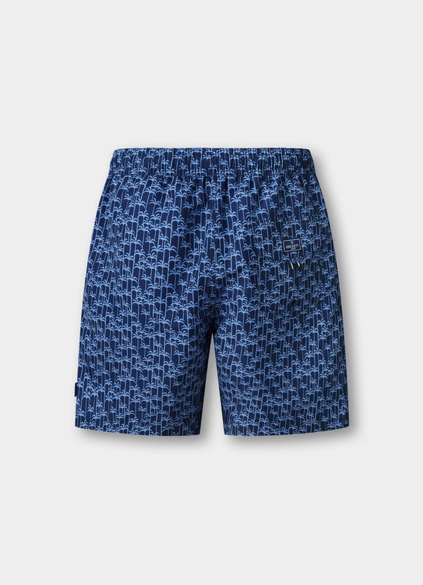 Palm Print Swim Trunk