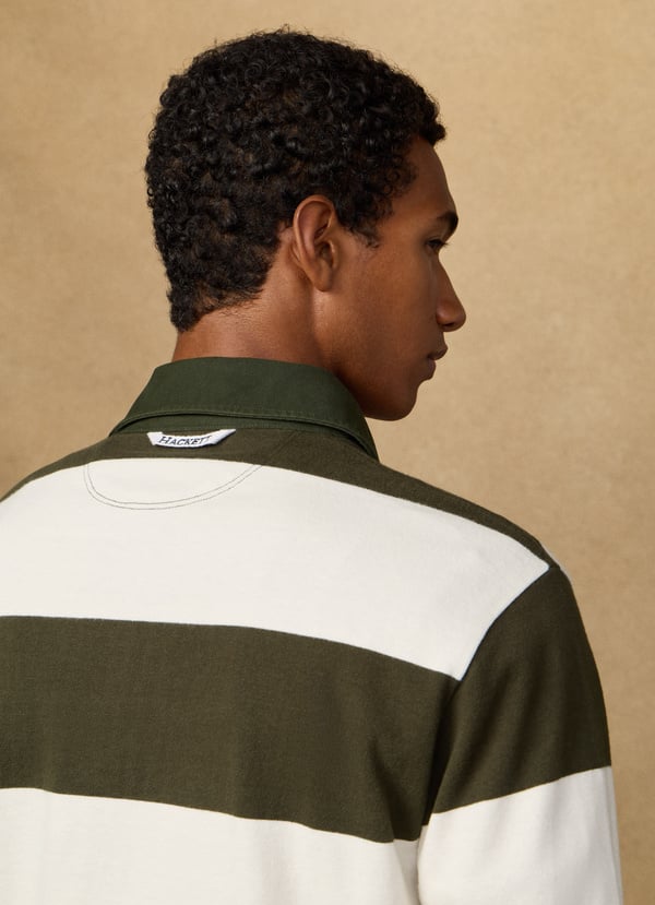 Classic Fit Long Sleeve Stripe Rugby