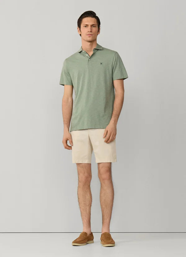 Classic Fit Short Sleeve Linen Trim Polo