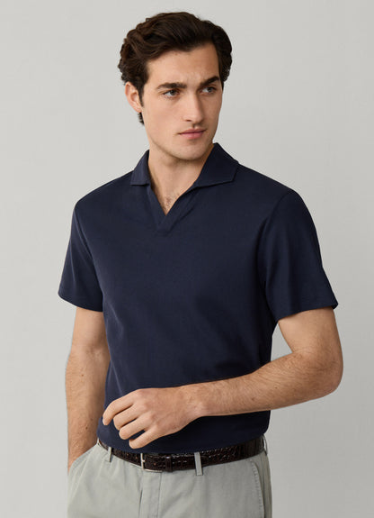 Classic Fit Short Sleeve Textured Knit Polo