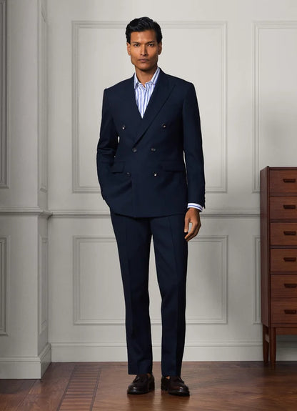 Wool Fresco Double Breasted Suit - Woven In England