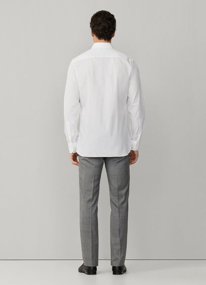 Classic Fit Engineered Stripe Poplin Shirt