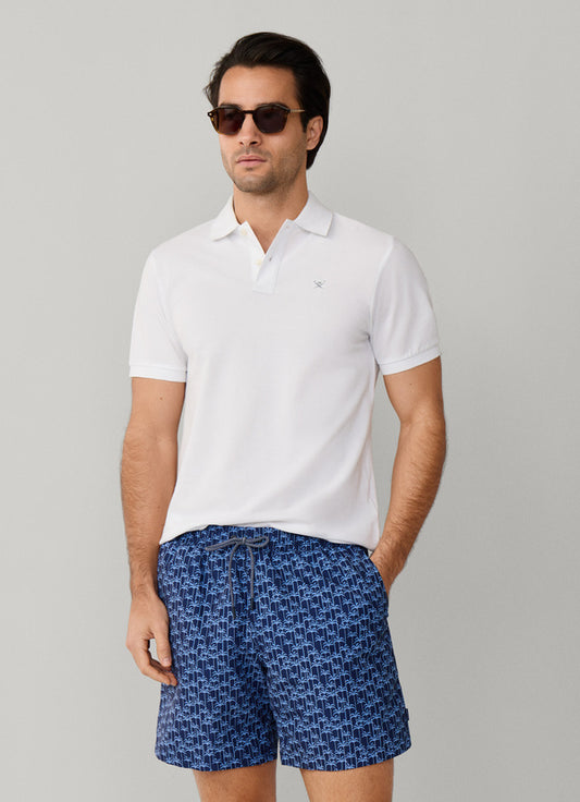Palm Print Swim Trunk
