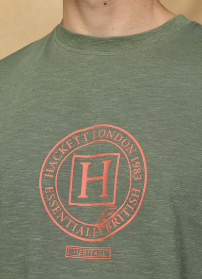 Classic Fit Linen Blend Graphic T-Shirt