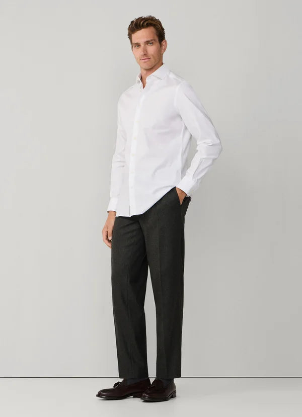 Slim Fit Kensington Wool Pleated Trouser