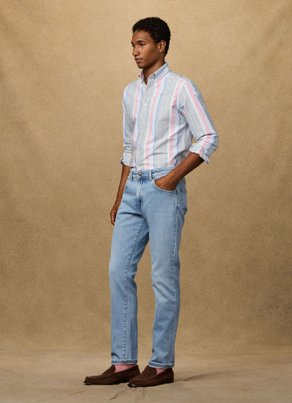 Branded Light Wash Denim