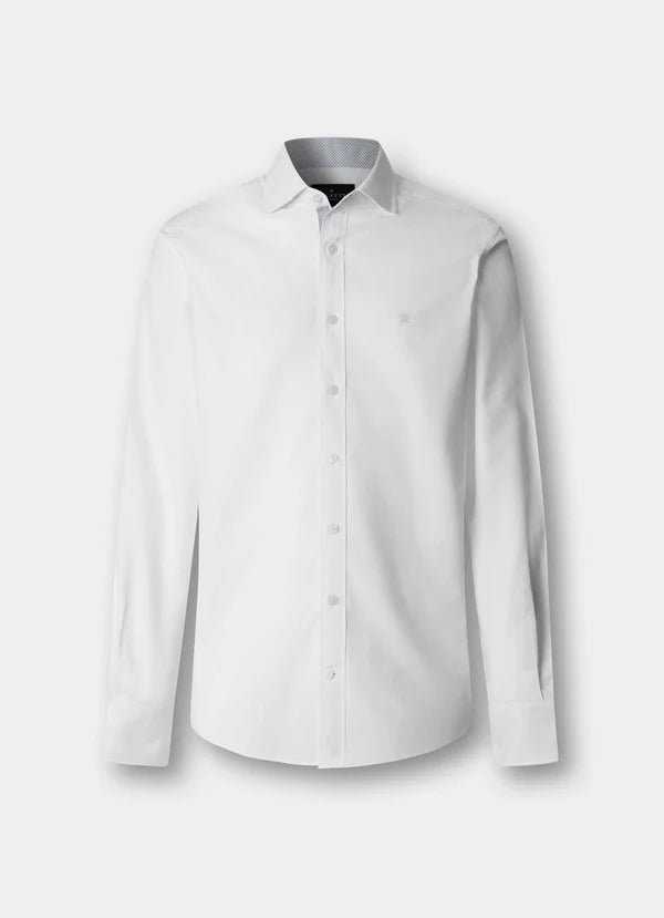 Tailored Fit White Oxford Multi-Trim Shirt