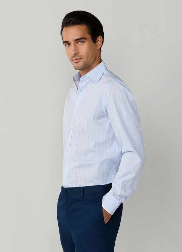 Classic Fit Twill Twin Stripe Shirt