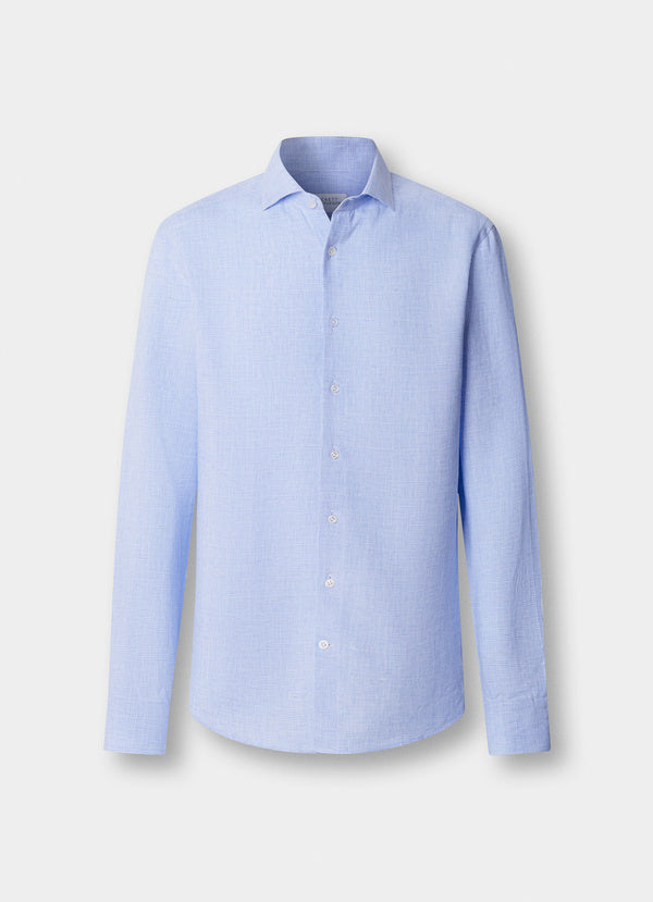 Tailored Fit Price Of Wales Linen Shirt