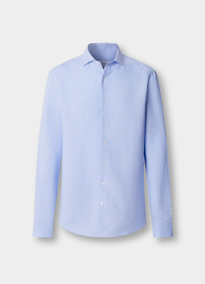 Tailored Fit Price Of Wales Linen Shirt