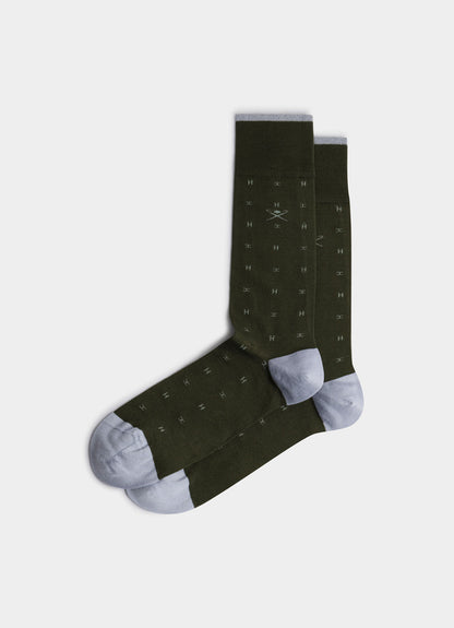 Mercerised Cotton Jacquard H Socks