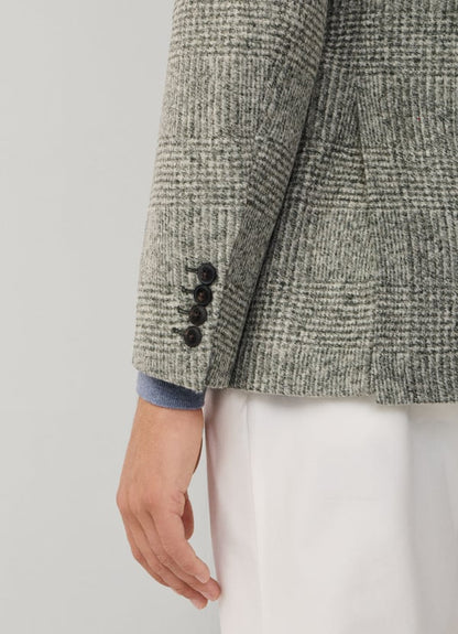 Cotton Glencheck Knit Blazer