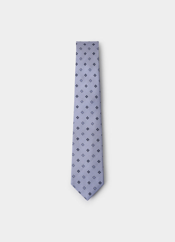 Geometric Flower Silk Tie