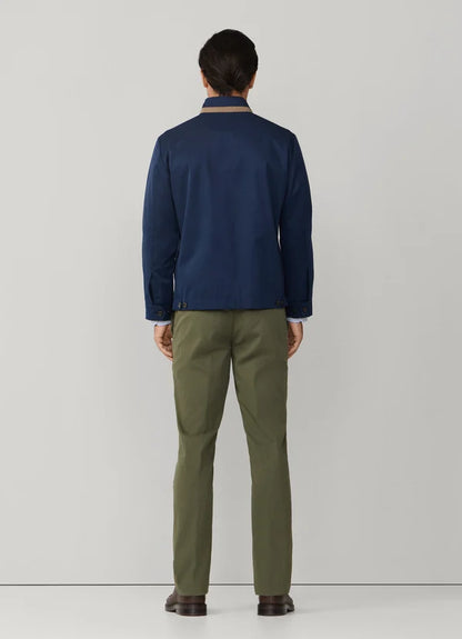 Cotton Blend Harrington Jacket