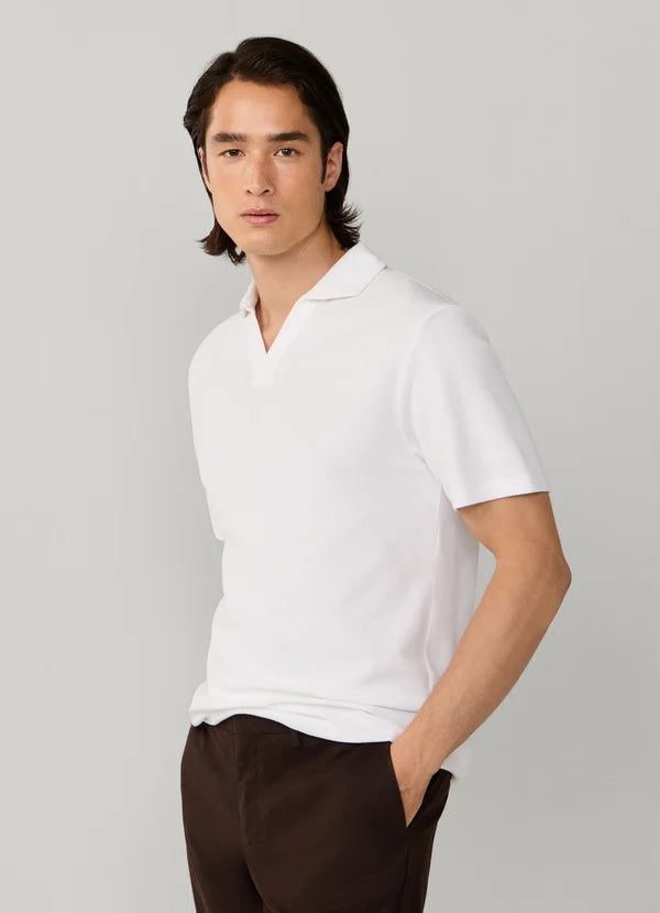Classic Fit Short Sleeve Textured Knit Polo