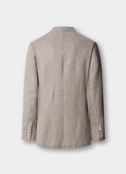 Wool-Linen Glencheck Blazer