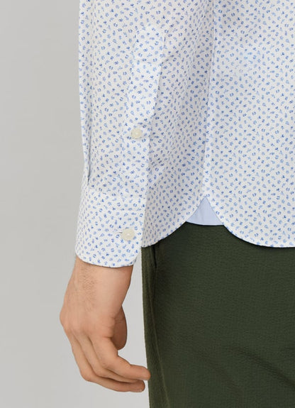 Tailored Fit Mini Floral Print Shirt