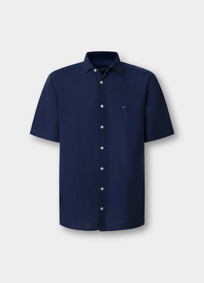 Tailored Fit Short Sleeve Linen Shirt
