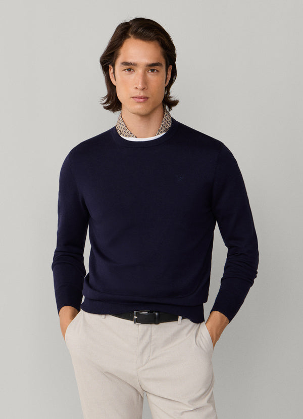 Cotton-Silk Crew-Neck Jumper