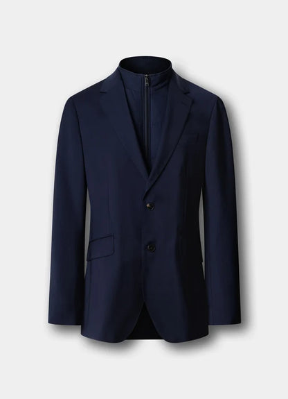 Tropical Wool Travel Blazer With Bib